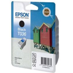 Epson Beach Hut T036 Ink Cartridge, Black Single Pack, C13T03614010